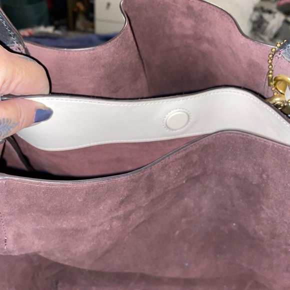 Chalk and snake skin Coach large purse - Picture 12 of 12